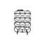 Aldahir 12 Bottle Standard Wine Bottle Rack Black