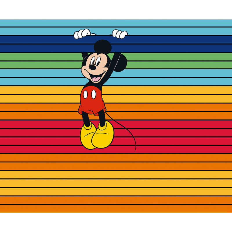 Mickey Magic Rainbow 3m x 2.5m Matte Non-pasted Mural
