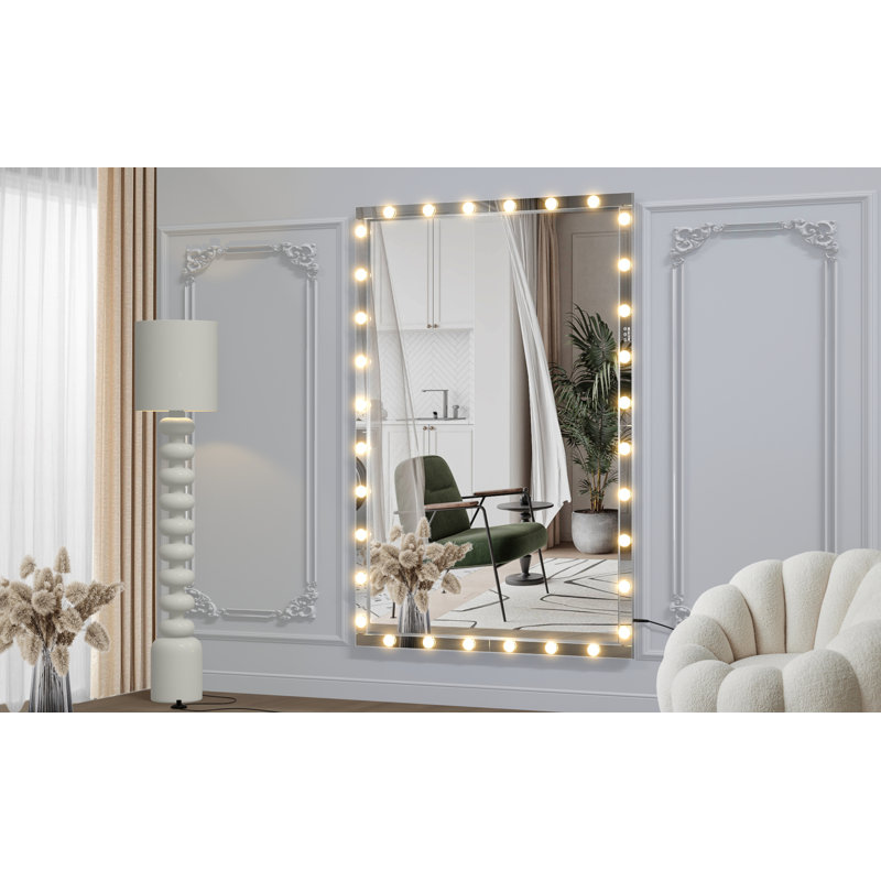 Très grand miroir de salle de bain Hollywood