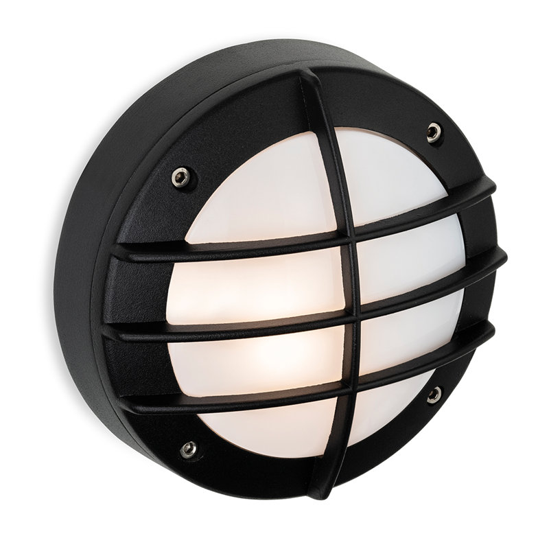 Matte Black 14.5cm H Outdoor Bulkhead Light