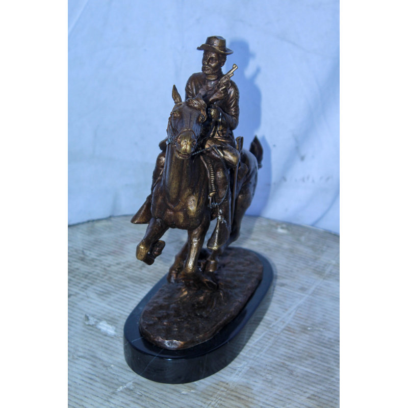 Statue de cavalier des plaines de la collection Nifao, réplique de Remington 10 po x 5 po x H 13 po