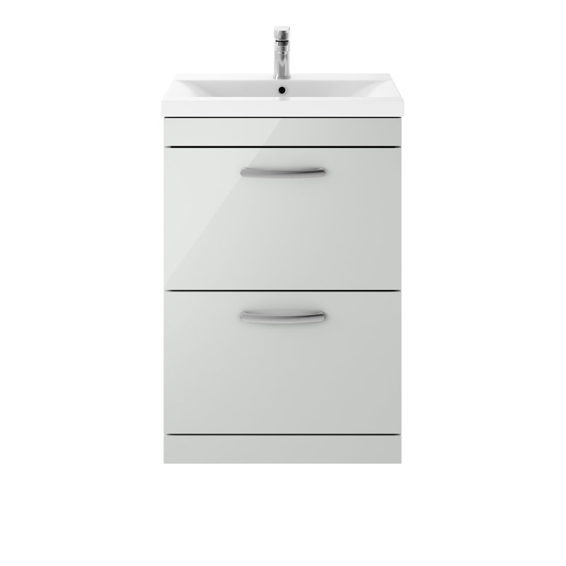 Athena 610mm Single Bathroom Vanity with Integrated Vitreous China Basin