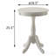 Table d'appoint blanche avec piédestal tourné-1649881351
