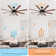 Modern 66 Inch Ceiling Fan With 6 Speed Wind 8 Blades Remote Control Reversible DC Motor With Light