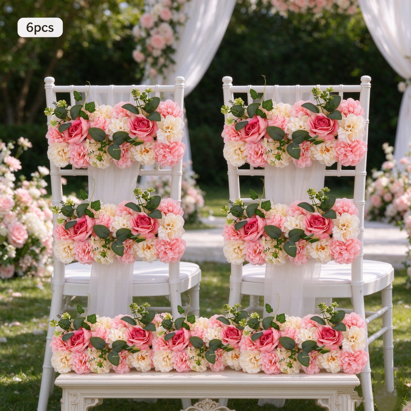 Plastic Mixed Floral Arrangement, Rose Red