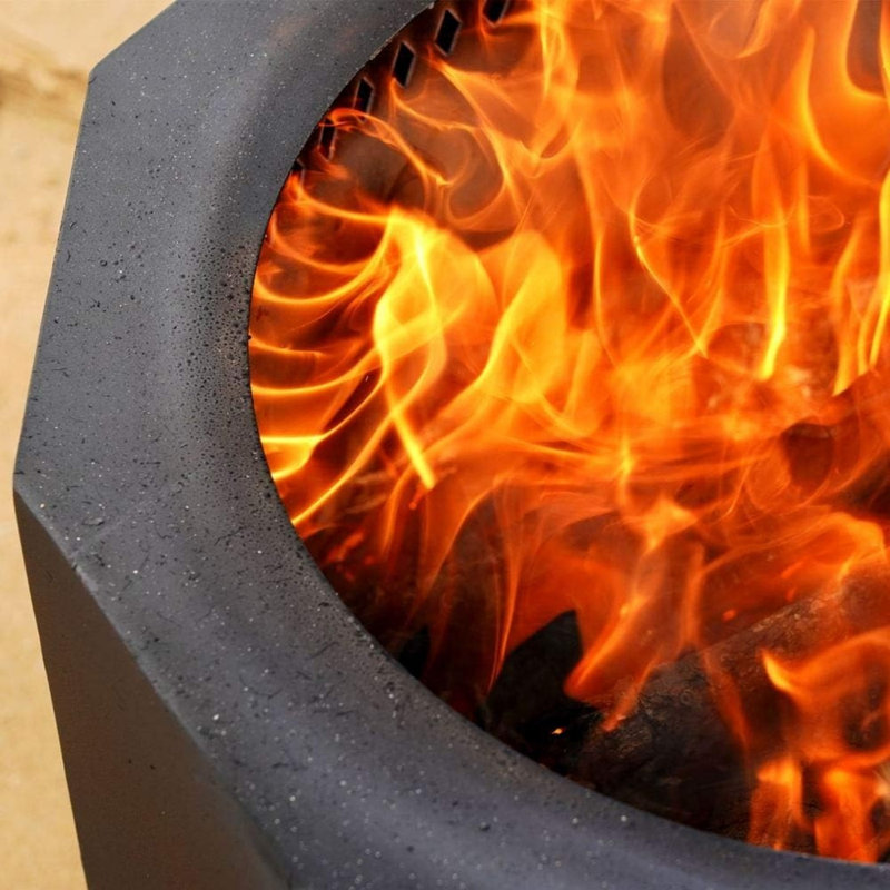 21" Smokeless Fire Pit With Portable Carry Bag For Outdoor, Backyard, Camping, Bonfire, And Grill Use