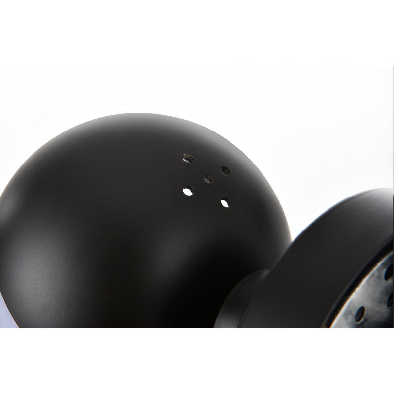 Éclairage pour meuble-lavabo à intensité variable Caniesha, Noir, Deux lumières, H 5 po x l 13 po x P 13 po