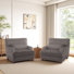 Chaise d'appoint moderne avec accoudoirs rembourrés et coussins (ensemble de 2)