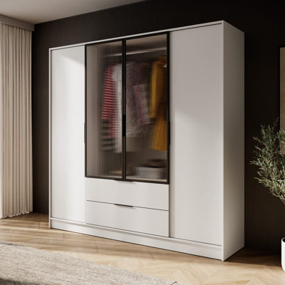 Cayslee 2 Door Manufactured Wood Wardrobe