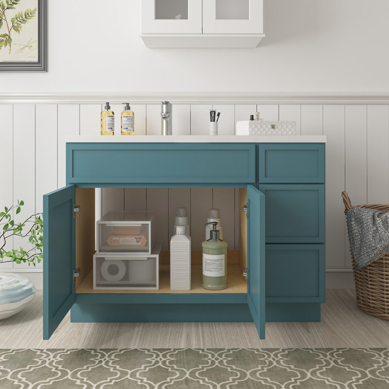 Base de meuble-lavabo simple 45 po seulement, Sarcelle