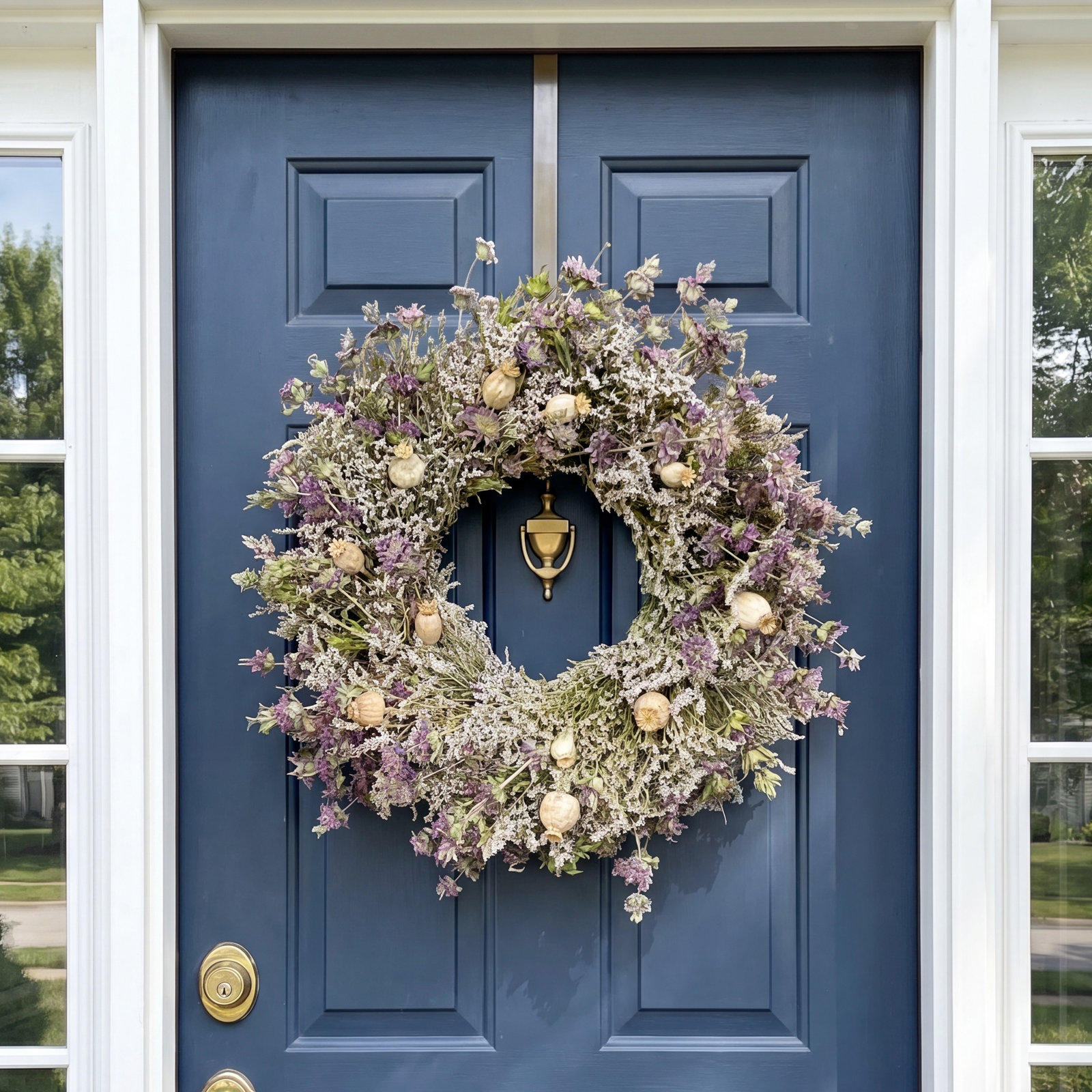 Handcrafted Dried Wreath, 22" H x 22" W x 5" D
