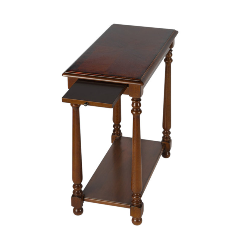  Contemporary 24" Brown End Table with Shelf