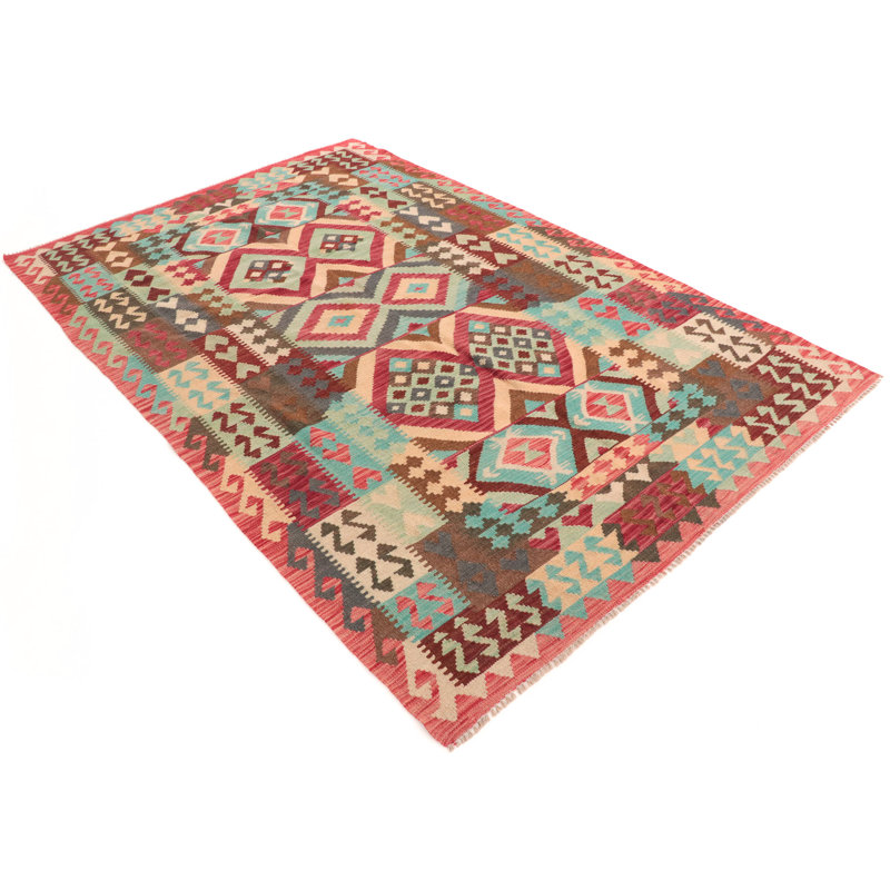 Geometric Wool Hand Woven 168cm X 247cm Area Rug