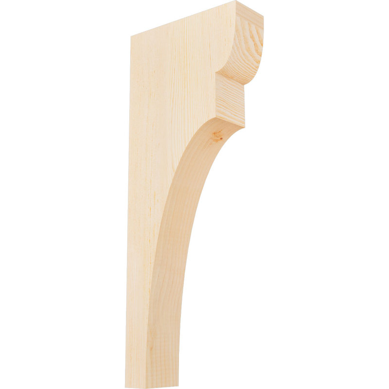Yorktown Corbel, H 26 po x l 3,5 po x P 10 po, Sapin de Douglas, Lisse