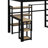 Full Size Metal Loft Bed With Staircase,Desk And Shelves