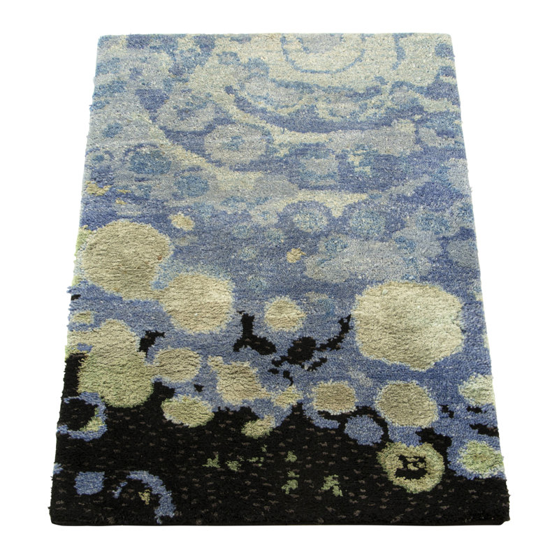 Rug & Kilim’S Gift-Size Abstract Rug In Blue With Geometric Patterns