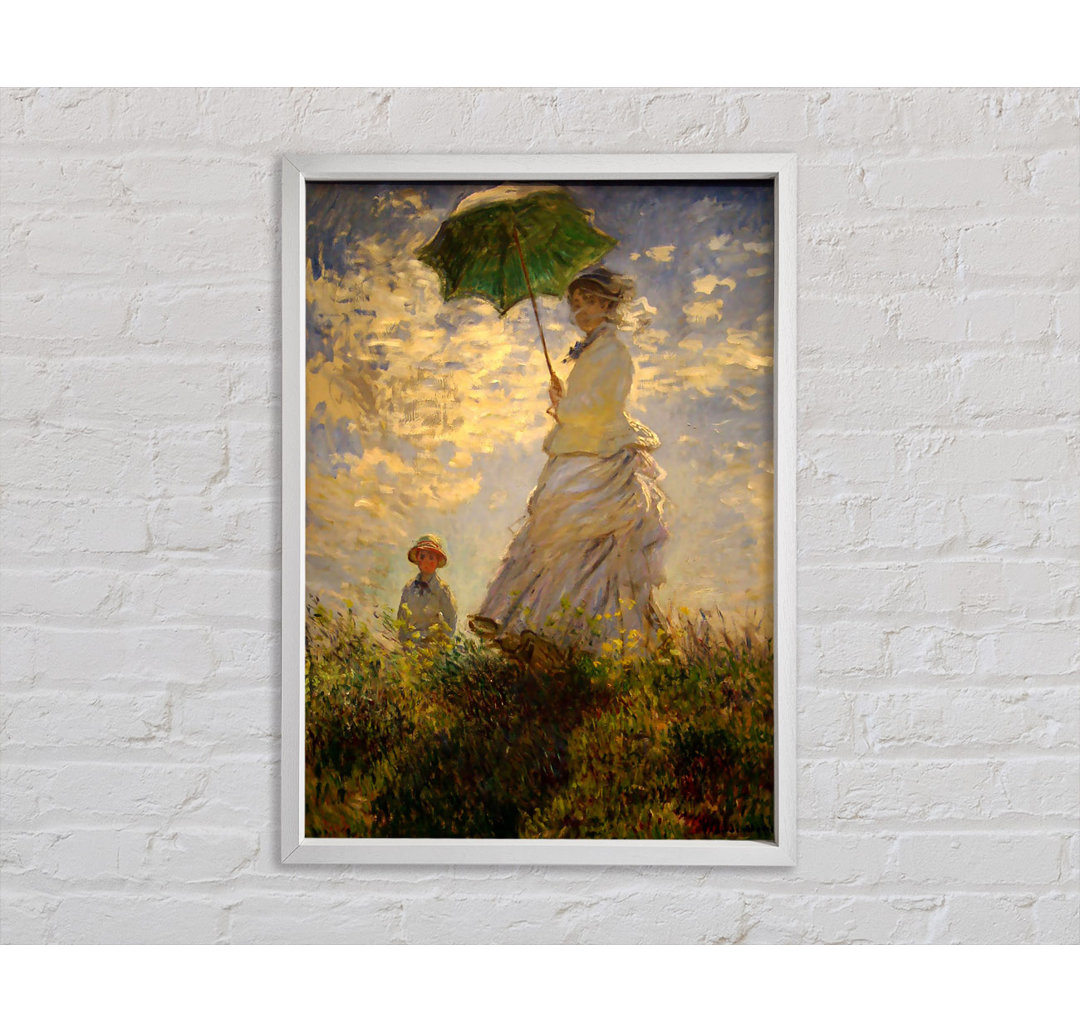 Monet Umbrella - Einzelner Bilderrahmen Kunstdrucke auf Leinwand