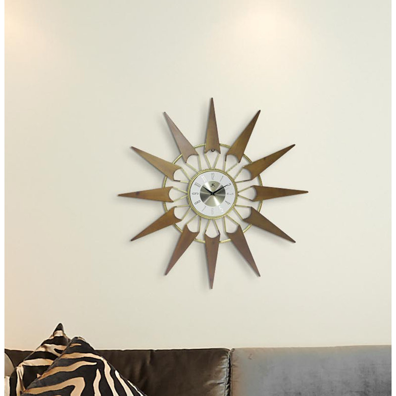 Horloge murale 30,5 pouces Gadberry Midcentury / Modern Starburst