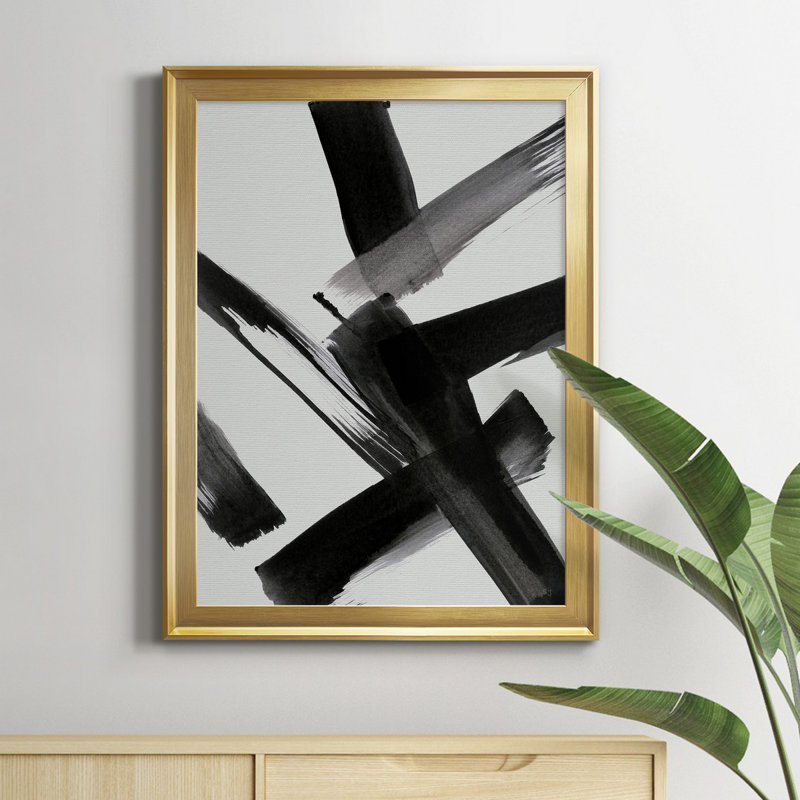 «Black Magic II», reproduction encadrée de qualité supérieure - prête à être accrochée, H 22,5 po x l 30,5 po x P 1,5 po, Or