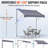 Manual Retractable Awning, 78" Outdoor Retractable Patio Awning Sunshade Shelter, Adjustable Patio Door Window Awning Canopy with 39" Sun Shade Curtain for Backyard, Garden, Balcony-1700982421