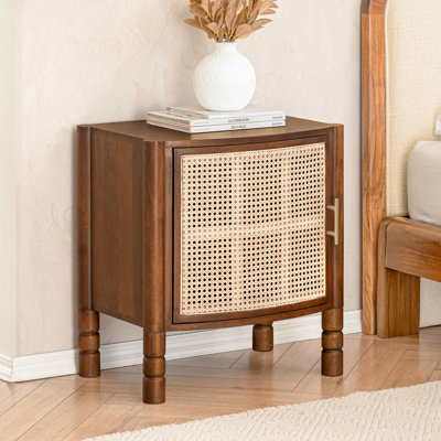 Betsy Solid Wood & Cane Nightstand by Latitude Run