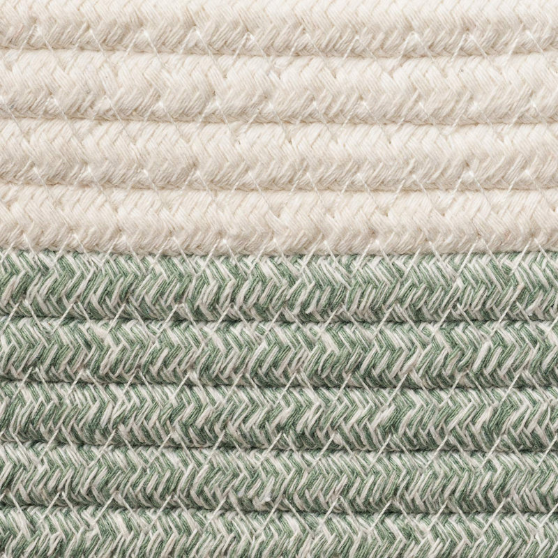 Ensemble de panier pour lit de bébé, Vert/blanc
