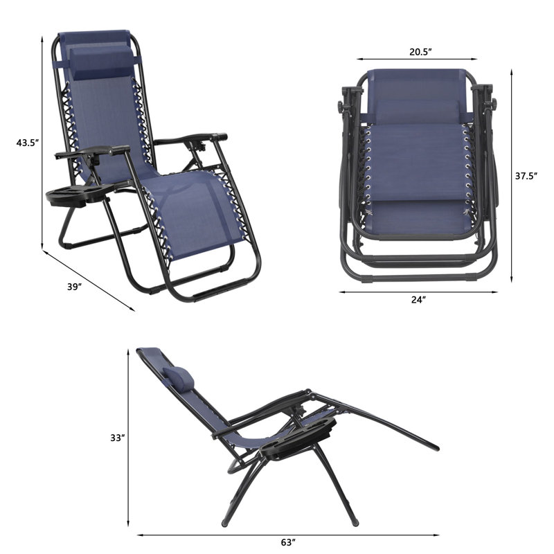Kantzer Folding Camping Chair, Dark Blue