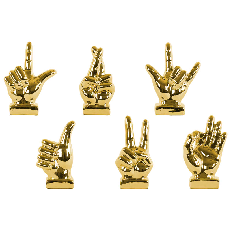 Kistler Abstract Figurines & Sculptures, Chrome Gold