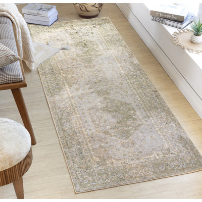 Machine Washable Traditionnal Boho Camel Area Rug