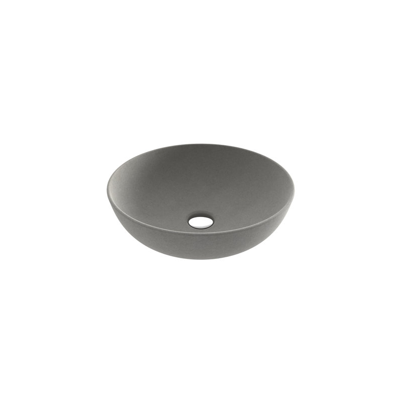 Sottile Slim Line Countertop Basin - 38cm, Matte Concrete