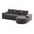 Chenille Cloud Curved Sectional Sofa-1172268550