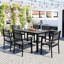 Ensemble de table et chaises d'extérieur en acier gris-50796209