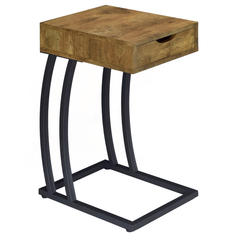 Rustic Tech-Savvy Side Table with Power Outlets