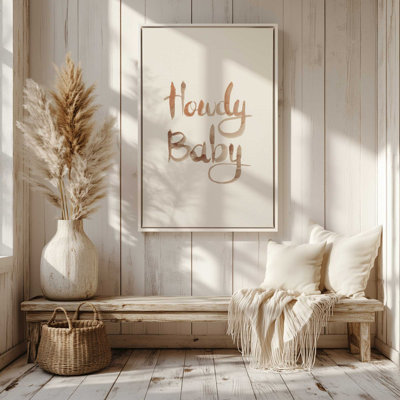 Howdy Baby Canvas Print in a Frame