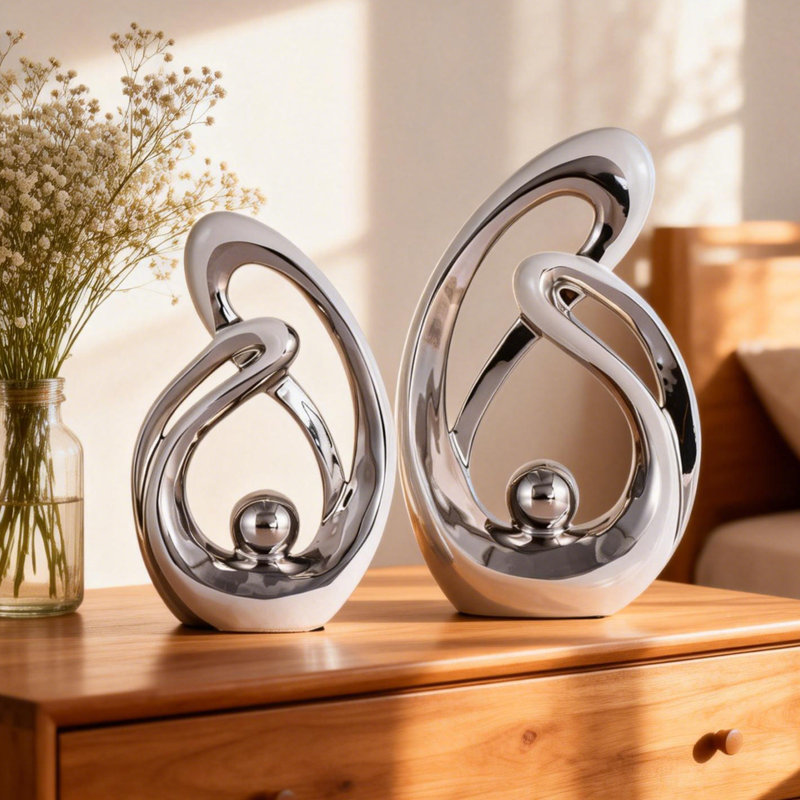 2-Piece Home Decor Set, Medieval-Style Ceramic Art Bookshelf Decoration, Dining Table Centerpiece, Abstract Ceramic Statue Sculpture, Suitable For Centerpiece Decoration On Coffee Tables, Mantels, And Tv Cabinets