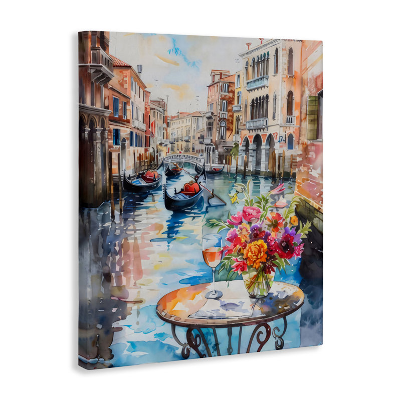 «Quiet Canal City View Canvas», conception par LSR Creative Studio, H 40 po x l 30 po
