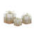3-Piece Pre-Lit White Crackle Gift Box Set Holiday Decoration with Timer