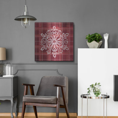 «Red Plaid Snowflakes» par House Fenway