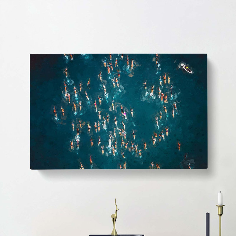 Swimmers In Brazil - Wrapped Canvas, 60cm H x 91cm W x 3cm D