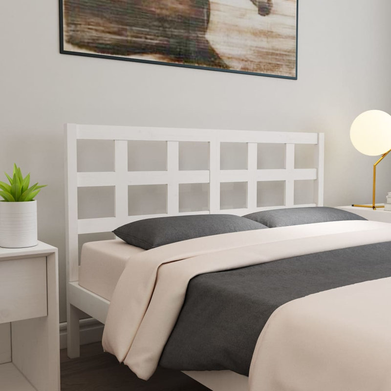 Mendota Solid Wood Headboard, Kingsize (5'), White