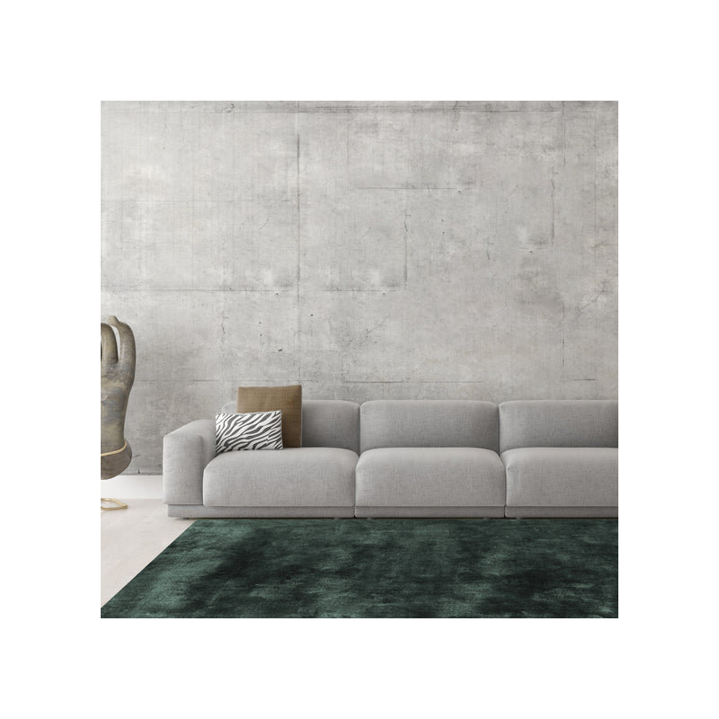Pallas Hand-loomed 9'10" x 13'1" Area Rug in Petrol, Petrol, Rectangle 5'3" x 7'6"