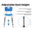 Shower Chair with Padded Seat and Backrest