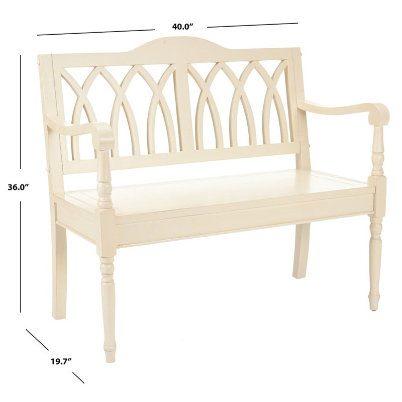Lords Upholstered Bench, White