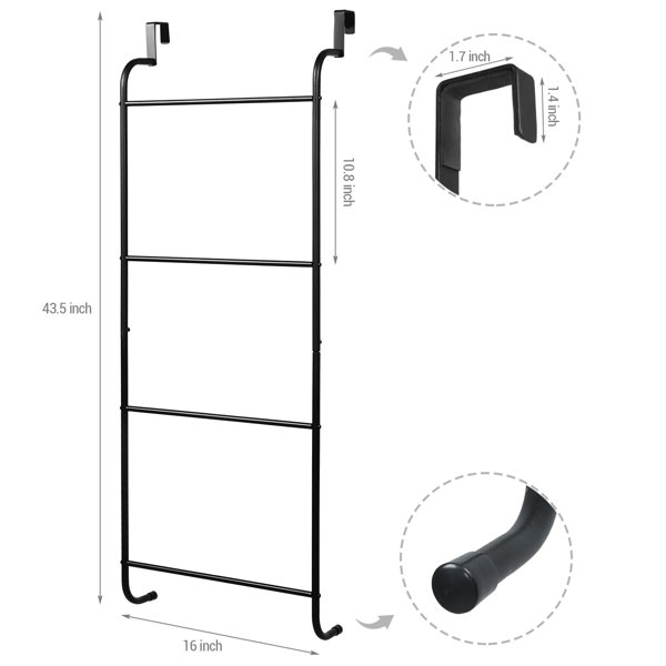 Toallero para colocar sobre la puerta de 43,5''