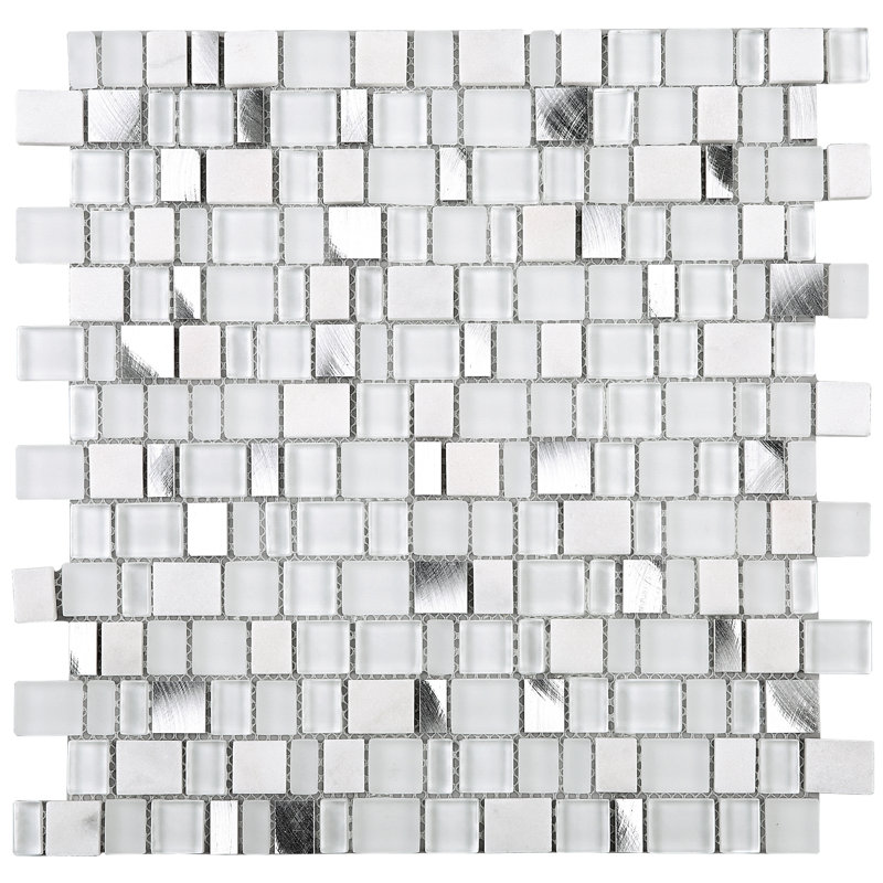 Cubemax Random Mosaic Tile, White