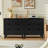 24.4''h Modern Nightstand With 4 Storage Drawers And Solid Wood Legs - Black-1016562135