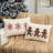 20x12 Inch Sherpa Embroidered Christmas Throw Pillow Covers Snowflake Gingerbread Man Pillowcases