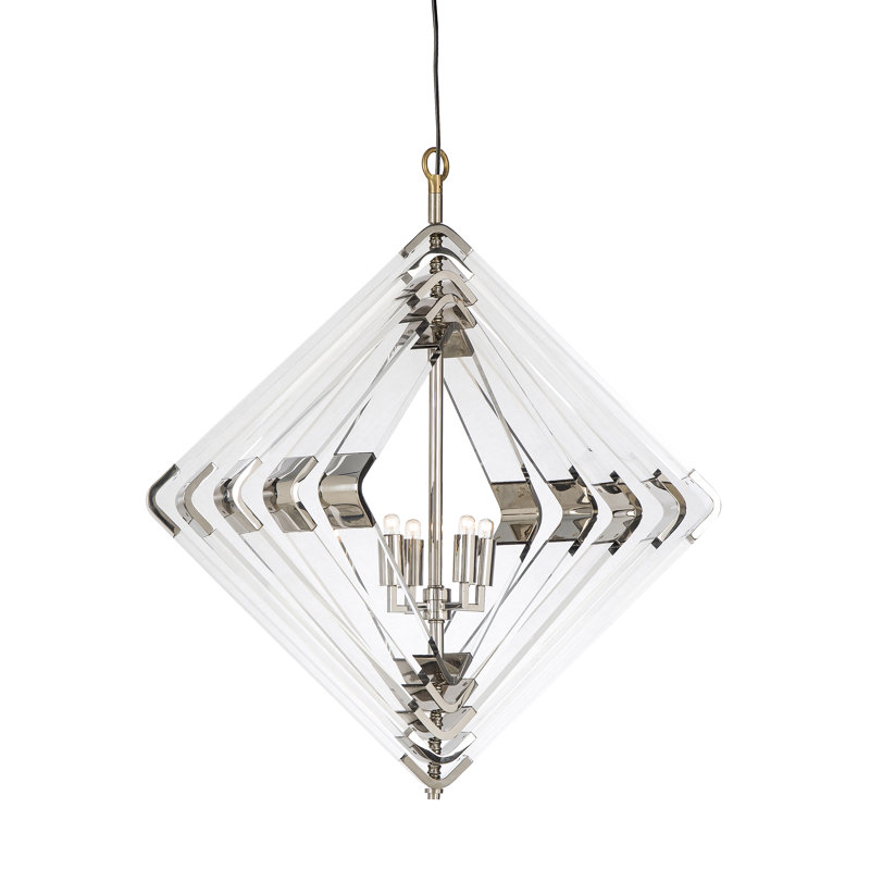 Nellcote 4 - Light Chandelier, Nickel