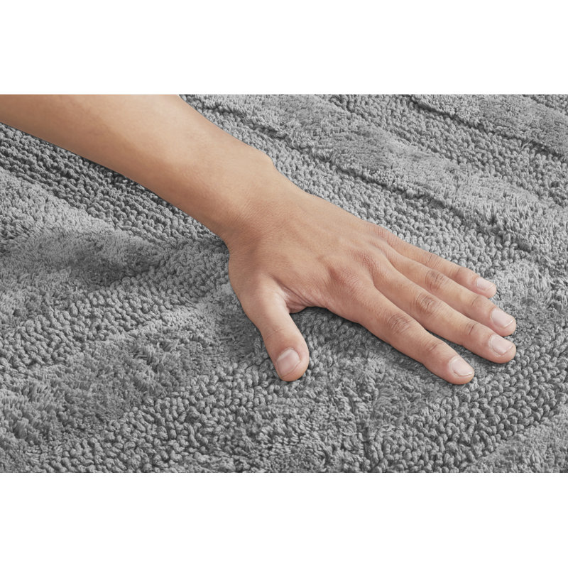 Ensemble de tapis de bain 4 pièces, Gris, 4 pièces (18 po x 20 po | 17 po x 24 po | 20 po x