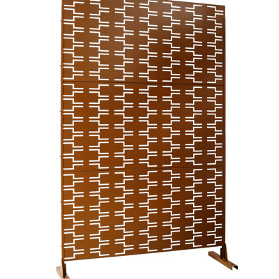 76" H48" W Metal Privacy Screen - For Outdoor & Indoor Privacy. Freestanding Deck, Patio. Construction. Elegant Aesthetic. Simple Setup